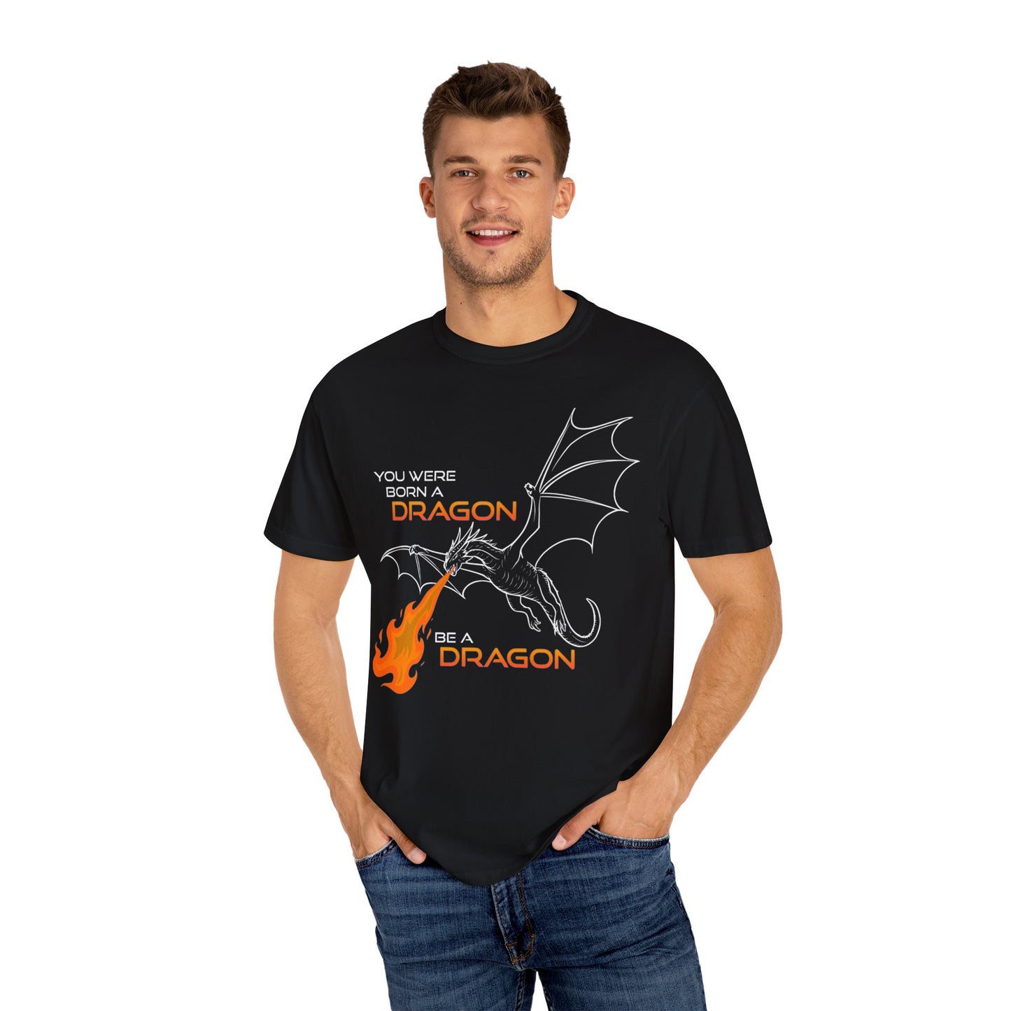 Born to Be a Dragon T-Shirt for Mythical Creatures Lovers, Unisex, Gift for Birthday, Fantasy Fan Apparel, Unique Graphic Tee